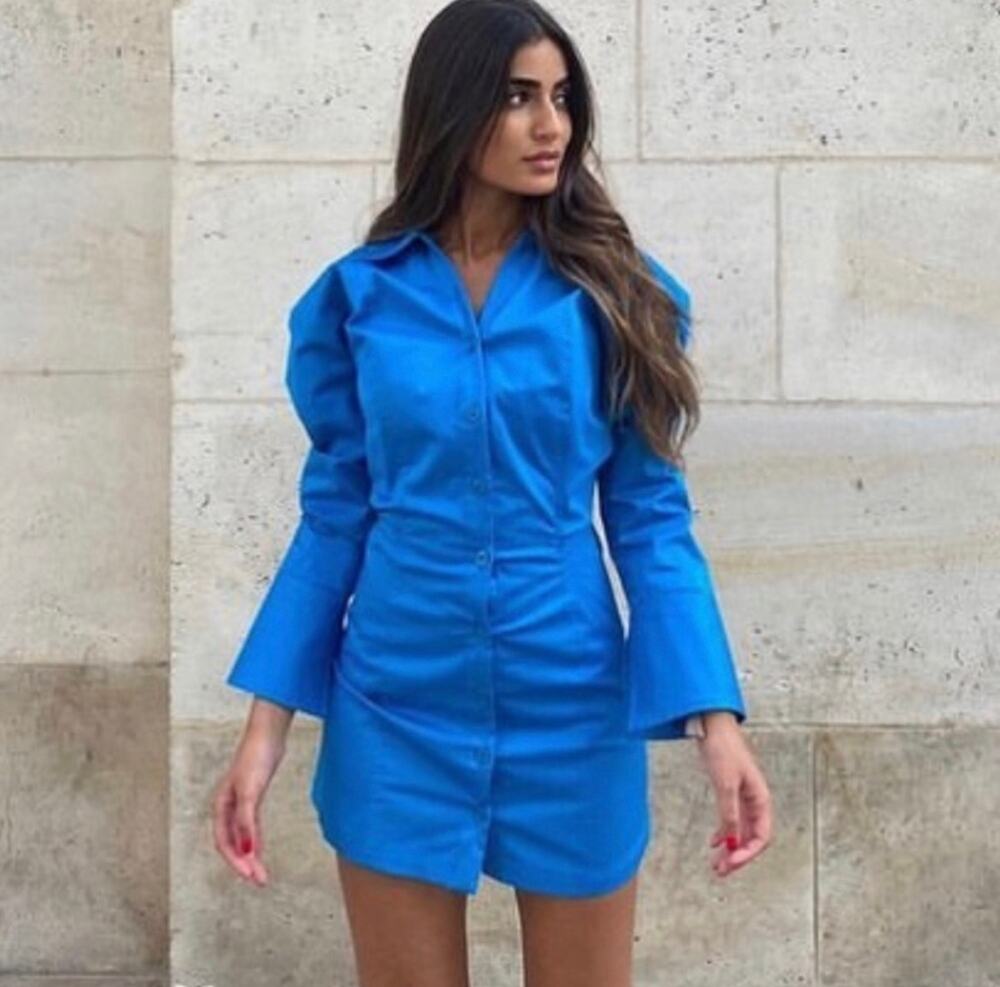 ZARA BLOGGER FAVORITE COTTON SHIRT DRESS